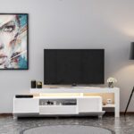 İnarch Dizayn T0014 LED Işıklı, Raflı Tv Sehpası, Oturma Odası Tv Ünitesi - Görsel 4