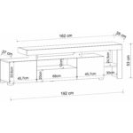 İnarch Dizayn T0014 LED Işıklı, Raflı Tv Sehpası, Oturma Odası Tv Ünitesi - Görsel 5