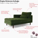 Decoraev Ürgüp Dinlenme Koltuğu Puf Josefin Koltuk Kanepe Tv Koltuğu Baba Koltuğu Dinlenme Koltuğu Psikolog Koltuğu Bekleme Koltuğu Sağ Kolçak Yeşil - Görsel 5