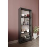 Wood Aria Kitaplık | Çok Amaçlı Dolap 4 Bölmeli  |  Dosya Dolabı