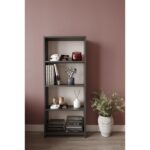 Wood Aria Kitaplık | Çok Amaçlı Dolap 4 Bölmeli  |  Dosya Dolabı - Görsel 4