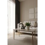 Orta Sehpa, Ahşap Ayaklı Orta Sehpa, Salon Masa, Dikdörtgen Orta Sehpa - Görsel 2