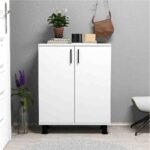 2 Kapaklı 4 Raflı Ayakkabılık , Hol , Mutfak Dolabı , Yatak Odası , Çok Amaçlı Dolap - Görsel 2