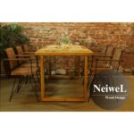 Neiwel Loen Doğal Ahşap Mutfak ve Yemek MASASI-70-100 - Görsel 3