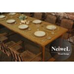 Neiwel Loen Doğal Ahşap Mutfak ve Yemek MASASI-70-100 - Görsel 4