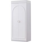 Setay Gardırop, Dolunay 2 Kapaklı Dolap ve Ledli Kitaplık - Pembe - Görsel 4