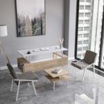 Lagomood İrony Ofis Berjer İkili Takım Beyaz