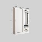 Tumblera Aura White Portmanto Vestiyer Ayakkabılık Aynalı 2 Sürgü Kapaklı - Görsel 5