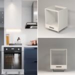 Devrim Cnc Maysa Demonte Ankastre Fırın Dolabı MDF 60 cm  Kapaklı Bazalı