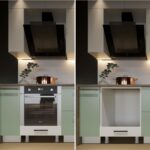 Devrim Cnc Maysa Demonte Ankastre Fırın Dolabı MDF 60 cm  Kapaklı Bazalı - Görsel 4