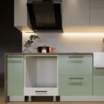 Devrim Cnc Maysa Demonte Ankastre Fırın Dolabı MDF 60 cm  Kapaklı Bazalı - Görsel 5