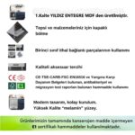 Devrim Cnc Maysa Demonte Ankastre Fırın Dolabı MDF 60 cm  Kapaklı Bazalı - Görsel 6