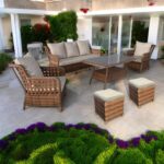 Monalin Home Garden I Elite 7 Kişilik Oturma Takımı (Kahverengi) I Rattan El Örgüsü Bahçe Mobilyası - Görsel 2