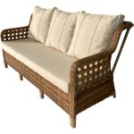 Monalin Home Garden I Elite 7 Kişilik Oturma Takımı (Kahverengi) I Rattan El Örgüsü Bahçe Mobilyası - Görsel 5