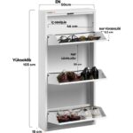 Mobilya Pratik 3'lü Metal Ayakkabılık - Beyaz - Görsel 2