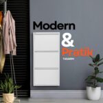 Mobilya Pratik 3'lü Metal Ayakkabılık - Beyaz - Görsel 7