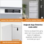 Mobilya Pratik 3'lü Metal Ayakkabılık - Beyaz - Görsel 4