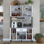 Rani JE127 Çok Amaçlı Dolap 8 Kapaklı 1 Çekmeceli Kiler Mutfak Dolabı Beyaz - Görsel 4