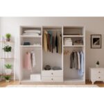 Rabi Mobilya Ecem 6 Kapaklı 2 Çekmeceli Gardırop - Görsel 3