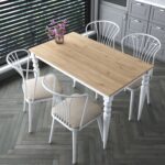 Rani JC102 Mutfak Masa Sandalye Takımı Sepet Ceviz - Beyaz - Görsel 5