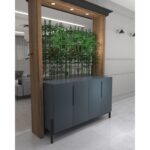 Mdflam Gri Klasör Dolabı Konsol Dolap Metal Ayaklı Tv Ünitesi Büfe Dresuar 142 x 38 x 85H  cm