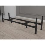 Mdflam Gri Klasör Dolabı Konsol Dolap Metal Ayaklı Tv Ünitesi Büfe Dresuar 142 x 38 x 85H  cm - Görsel 3