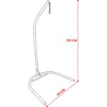 Ünlü Gartex Fındık Salıncak Demiri Bahçe Rattan Örgü Balkon Armut Salıncak ayağı Askı Aparatı Salıncak Ayağı - Görsel 2