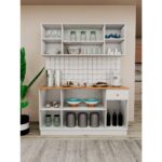 Agt 160  cm   Mdf Ahşap Tezgahlı Beyaz Kapaklı Hazır Mutfak Dolabı - Görsel 3