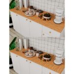 Agt 160  cm   Mdf Ahşap Tezgahlı Beyaz Kapaklı Hazır Mutfak Dolabı - Görsel 4