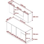 Agt 160  cm   Mdf Ahşap Tezgahlı Beyaz Kapaklı Hazır Mutfak Dolabı - Görsel 5