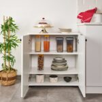 Eco Room Arina 2 Kapaklı 5 Raflı Ayakkabı Dolabı - Beyaz - Görsel 2