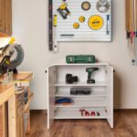 Eco Room Arina 2 Kapaklı 5 Raflı Ayakkabı Dolabı - Beyaz - Görsel 3