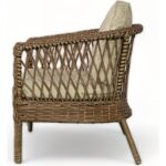 Monalin Mobilya Miami 4 Kişilik(2-1-1-Masa) Rattan Örgü Bahçe & Balkon & Teras Oturma Grubu Minderli & Camlı & Masalı Takım - Görsel 3