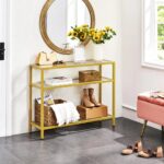 3 Katlı Gold Renk Temper Camlı Dresuar Konsol - Görsel 2