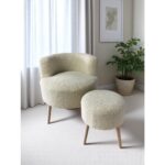 Nova Ikili Teddy Berjer ve Puf, Çay Seti Berjer Takımı, Oturma Odası, Yatak Odası, Kahve Köşesi