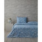 Home Ivy Flowers Tek Kişilik Nevresim Takımı Mavi