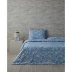 Home Ivy Flowers Tek Kişilik Nevresim Takımı Mavi - Görsel 2