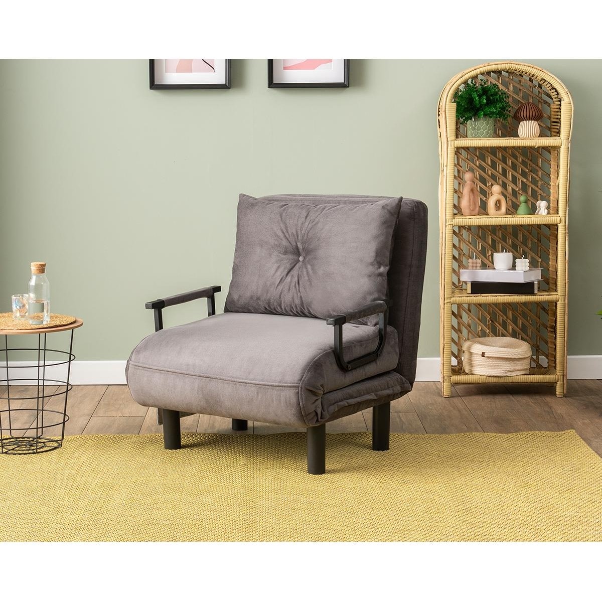 110000999654684.jpg Pafu Sento Tekli Katlanır Yataklı Koltuk - Soho Gri - Görsel 1