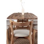 Unboxdeco Arc Ceviz Bej Sandalye, Masif Ahşap Sandalye, %Tasarım Sandalye, Iskandinav Sandalye, Retro Sandalye - Görsel 2