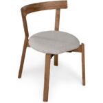 Unboxdeco Arc Ceviz Bej Sandalye, Masif Ahşap Sandalye, %Tasarım Sandalye, Iskandinav Sandalye, Retro Sandalye - Görsel 3