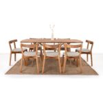 Unboxdeco Arc Ceviz Bej Sandalye, Masif Ahşap Sandalye, %Tasarım Sandalye, Iskandinav Sandalye, Retro Sandalye - Görsel 4