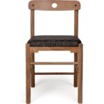 Unboxdeco Alaçatı Ceviz Antrasit Sandalye, Masif Ahşap Sandalye, Iskandinav Sandalye, Retro Sandalye, Modern