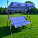 Lüks Balkon Bahçe Salıncağı 2 Kişilik Lacivert Salıncak - Görsel 2