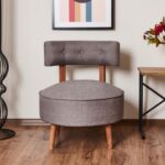 Just Home Yuvarlak Berjer - Gri - 71 x 64 x 64  cm