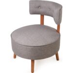 Just Home Yuvarlak Berjer - Gri - 71 x 64 x 64  cm - Görsel 3