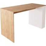 Bimossa Edgar L4810 Mutfak Adası Bar Masası 160  cm  Ahşap Üst Beyaz Alt Çok Amaçlı Depolamalı Oturmalı Masa - Görsel 7