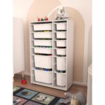 Rine 12 Sepetli Çok Amaçlı Oyuncak Dolabı Beyaz - Görsel 2