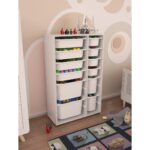 Rine 12 Sepetli Çok Amaçlı Oyuncak Dolabı Beyaz - Görsel 3