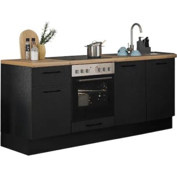 Abidos Mutfak 3 Kapaklı-1 Çekmeceli Alt Modül -180  cm  - Tezgah Dahil-Ankastre Fırın Dolabı