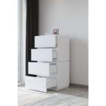 AE-2034 Galata 4 Çekmeceli Patentli Beyaz Şifonyer Yatak Odası Bebek Odası Komodin - Görsel 2